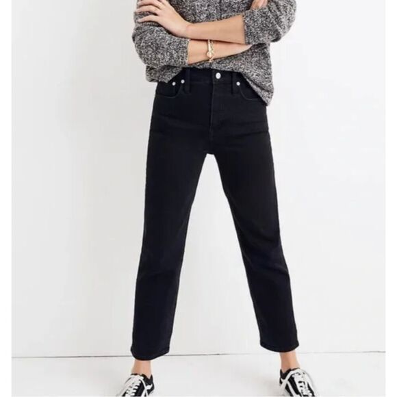 Madewell Classic Straight Jean in Black Size 25 - Picture 1 of 12